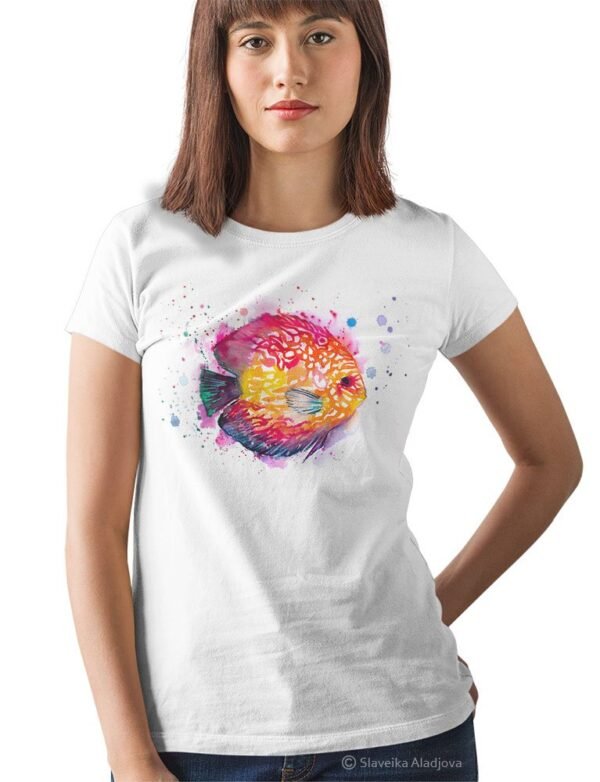 Discus fish art T-shirt