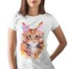 Maine Coon Cat Red Tabby art T-shirt