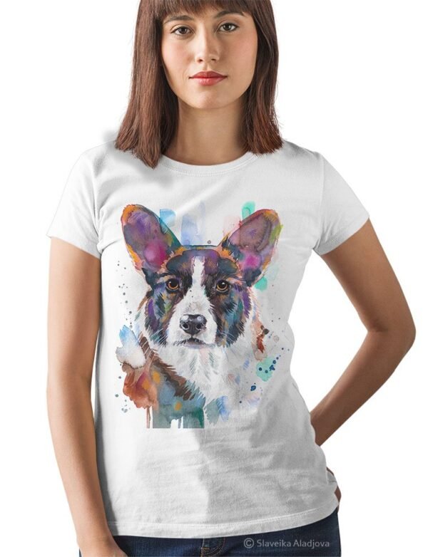 Cardigan Welsh Corgi art T-shirt