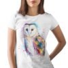 Barn owl art T-shirt