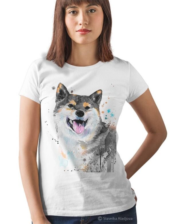 Black And Tan Shiba Inu art T-shirt Black And Tan Shiba Inu art T-shirt