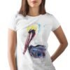 Brown pelican art T-shirt