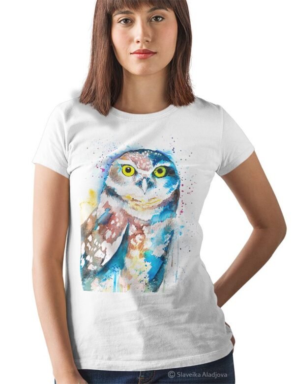Burrowing owl art T-shirt