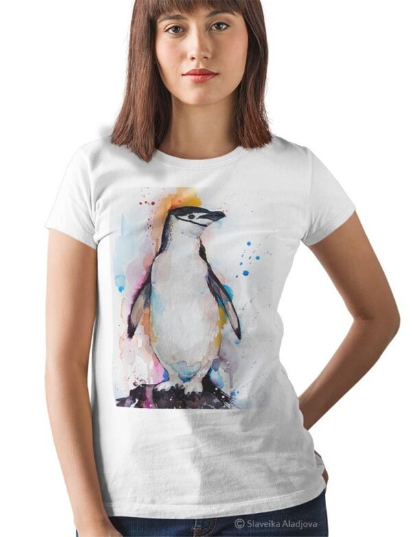 Chinstrap penguin art T-shirt