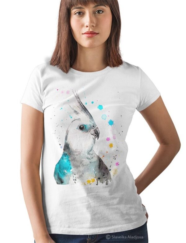 Cockatiel parrot art T-shirt