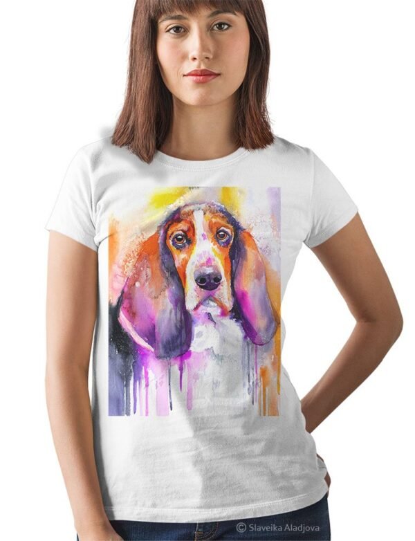 Basset art T-shirt