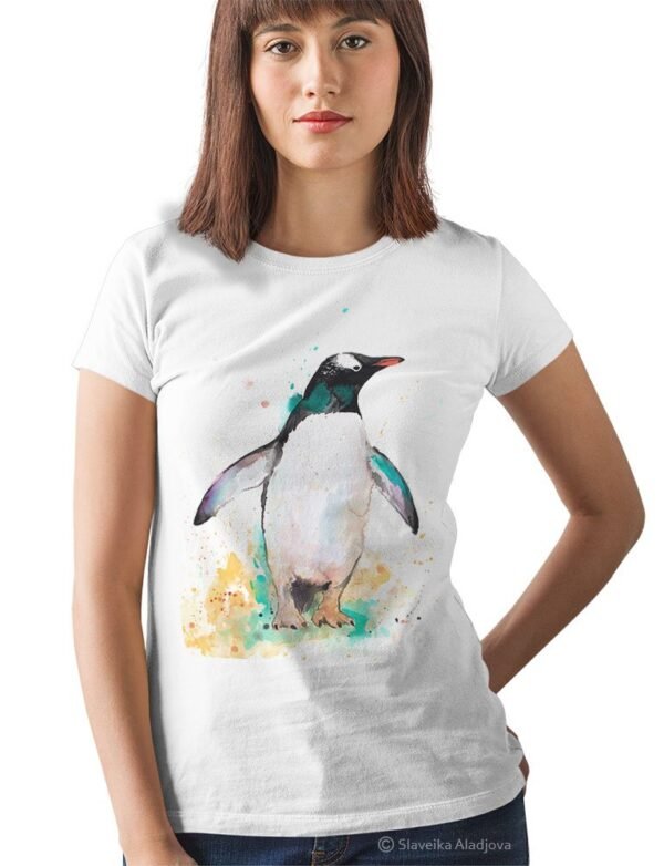 Gentoo penguin art T-shirt