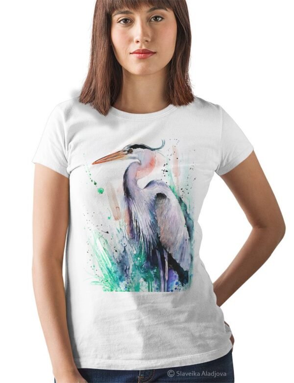 Great blue heron art T-shirt