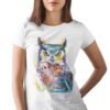 Horned Owl art T-shirt