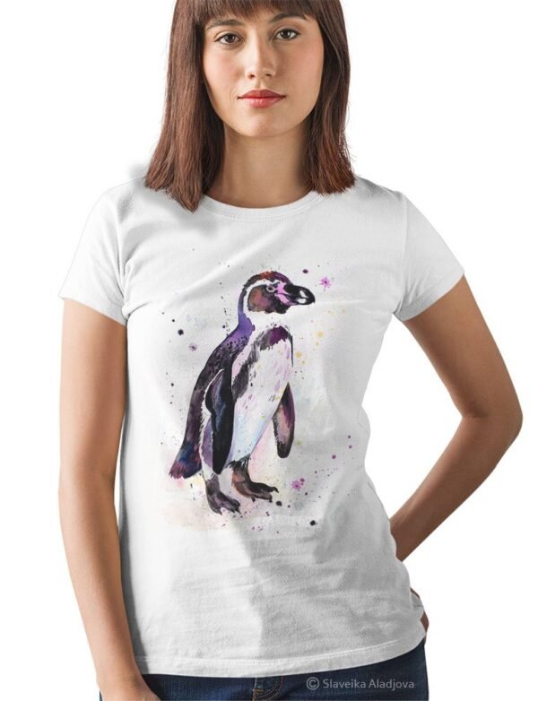Humboldt penguin art T-shirt