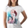 Lesser flamingo art T-shirt