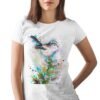 Long-tailed tit art T-shirt