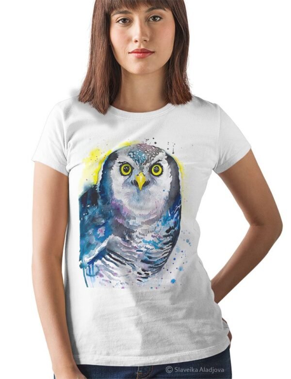 Northern hawk-owl art T-shirt