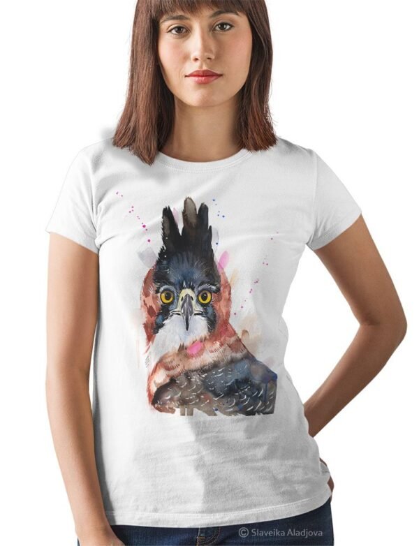 Ornate hawk-eagle art T-shirt