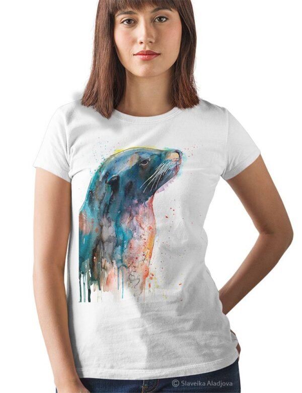 Sea lion art T-shirt