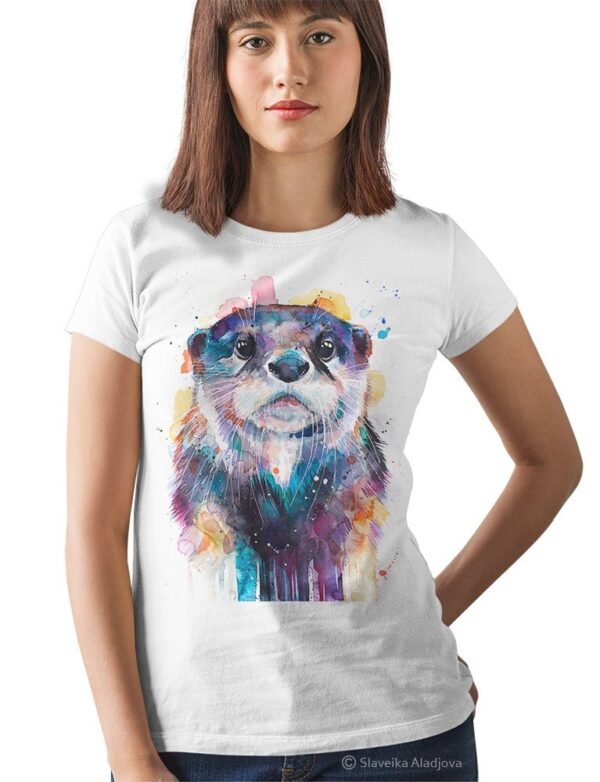 Otter art T-shirt