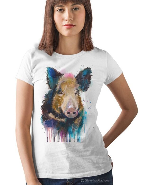 Wild boar art T-shirt