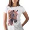 Brown Arabian horse art T-shirt