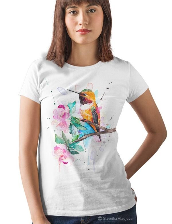 Rufous hummingbird art T-shirt