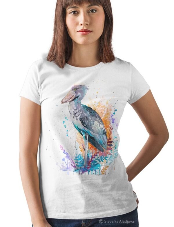Shoebill art T-shirt