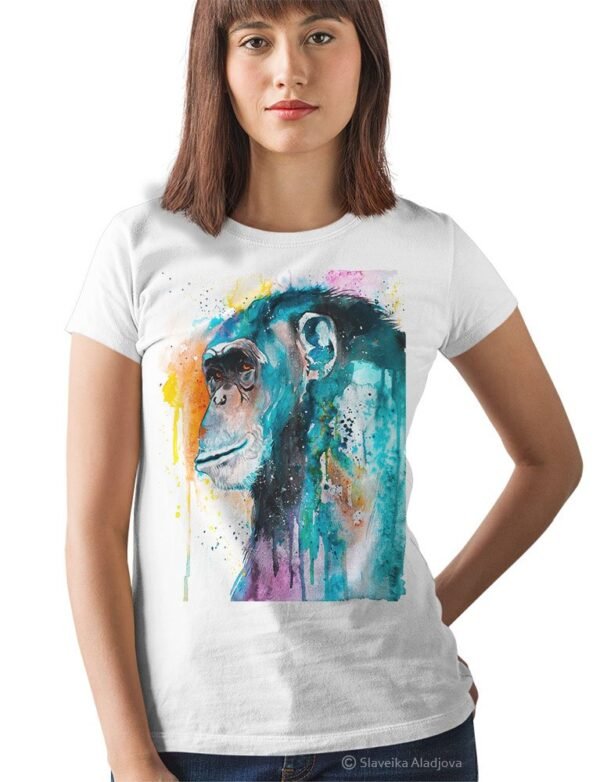 Colorful Chimp art T-shirt