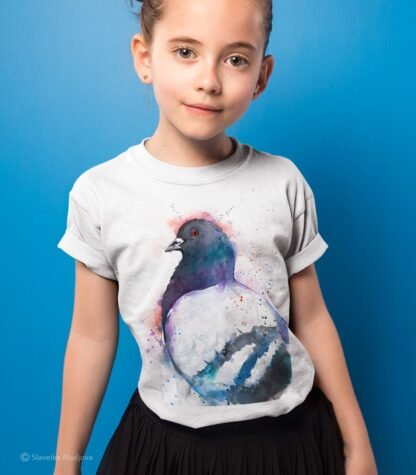 Pigeon art T-shirt