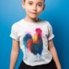 Rooster Colorful art T-shirt
