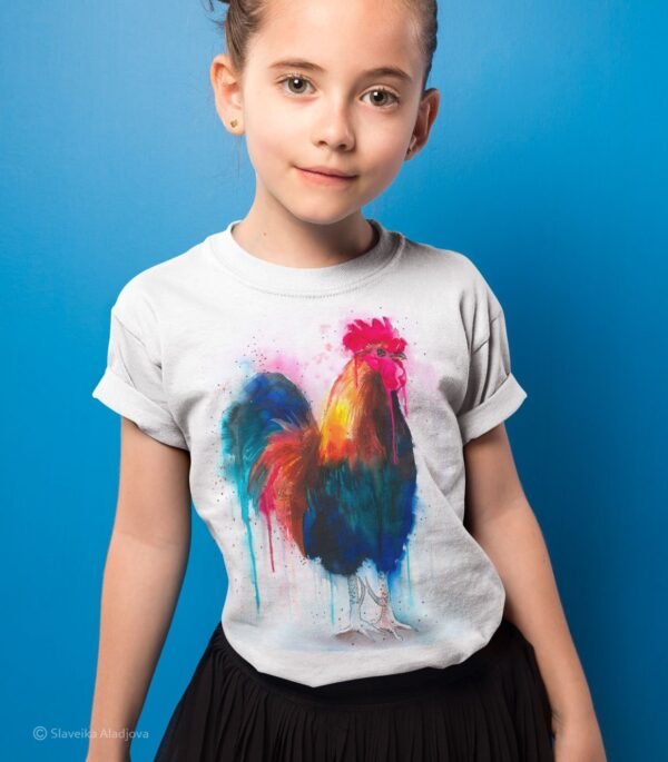 Rooster Colorful art T-shirt