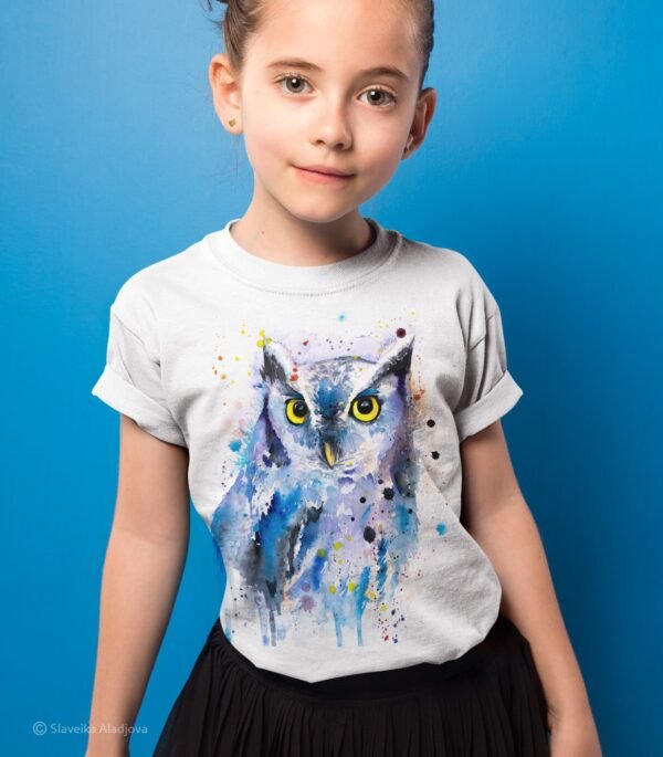 Screech owl art T-shirt