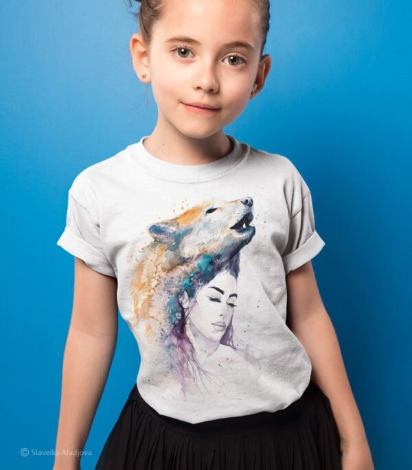 Wolf girl art T-shirt