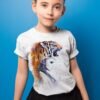 Tiger girl art T-shirt