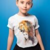 Lion girl art T-shirt