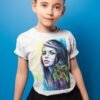 Girl with peacock earrings T-shirt Girl with peacock earrings T-shirt