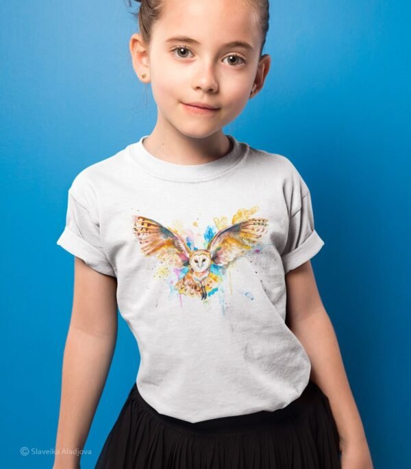 Barn owl art T-shirt