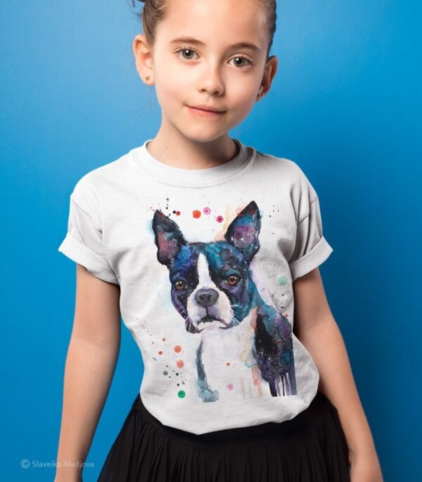 Boston Terrier art T-shirt