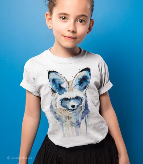 Bat-eared fox art T-shirt