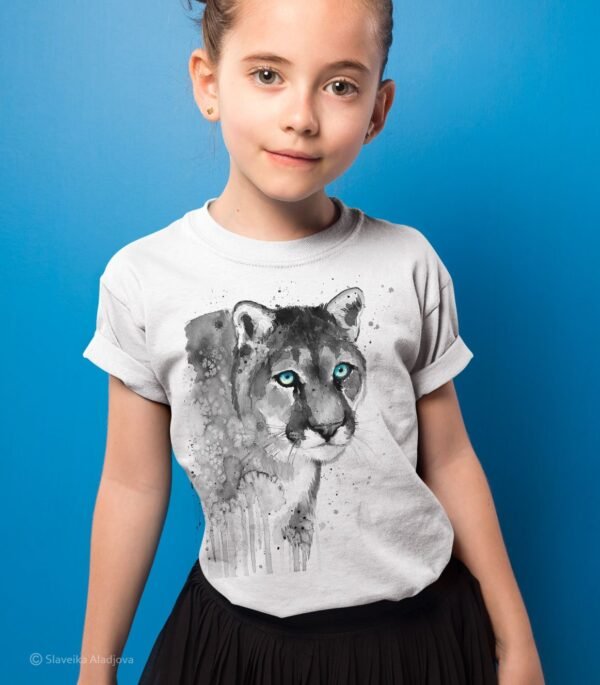 Black and white Puma art T-shirt