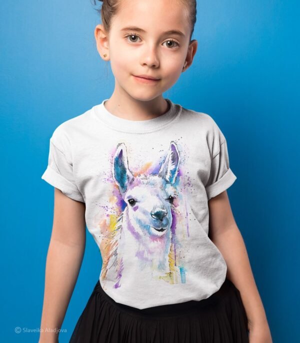 Llama art T-shirt