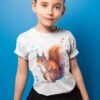 Red squirrel art T-shirt