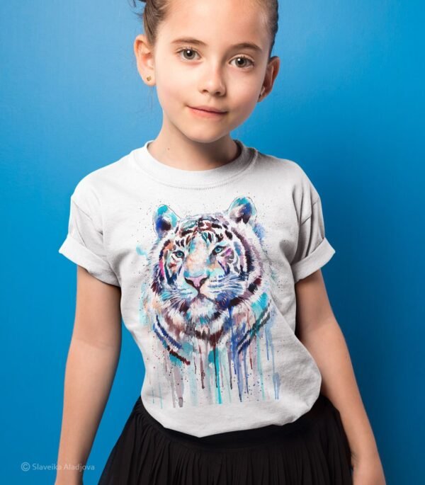 White Tiger art T-shirt