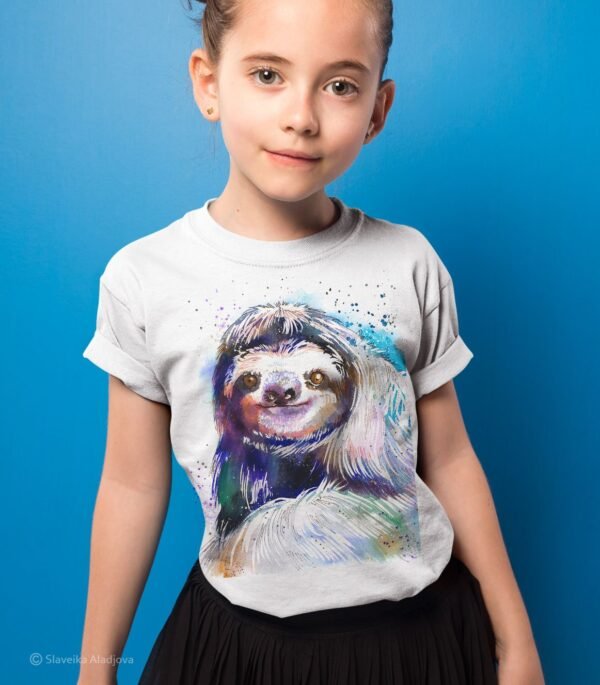 Three-toed sloth art T-shirt Three-toed sloth art T-shirt