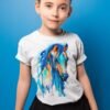 Blue Horse art T-shirt