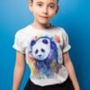 Panda bear art T-shirt