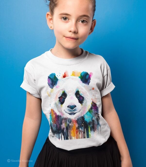 Colorful panda art T-shirt