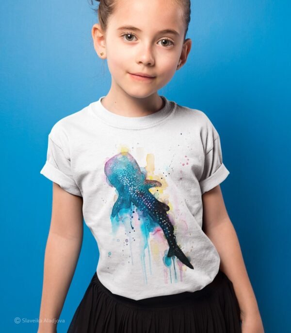 Blue Whale shark art T-shirt