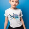 Great white shark art T-shirt