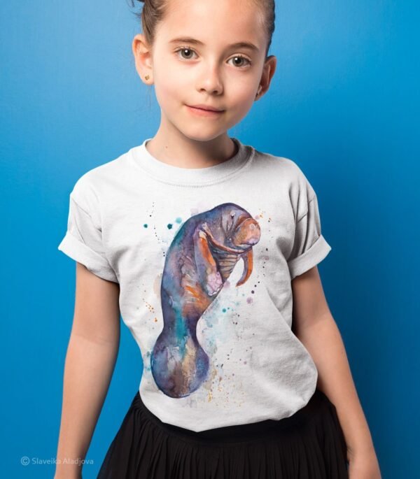 Manatee art T-shirt