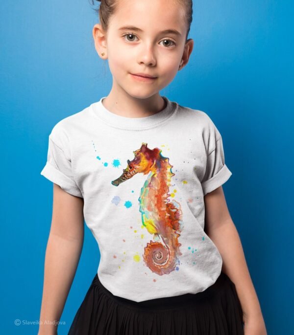 Seahorse art T-shirt