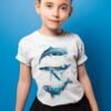 Art T-shirt with whales