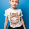 Exotic Shorthair cat art T-shirt
